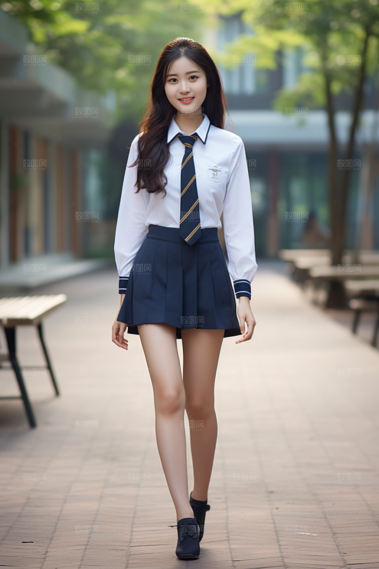 校服人物高中学生摄影图
