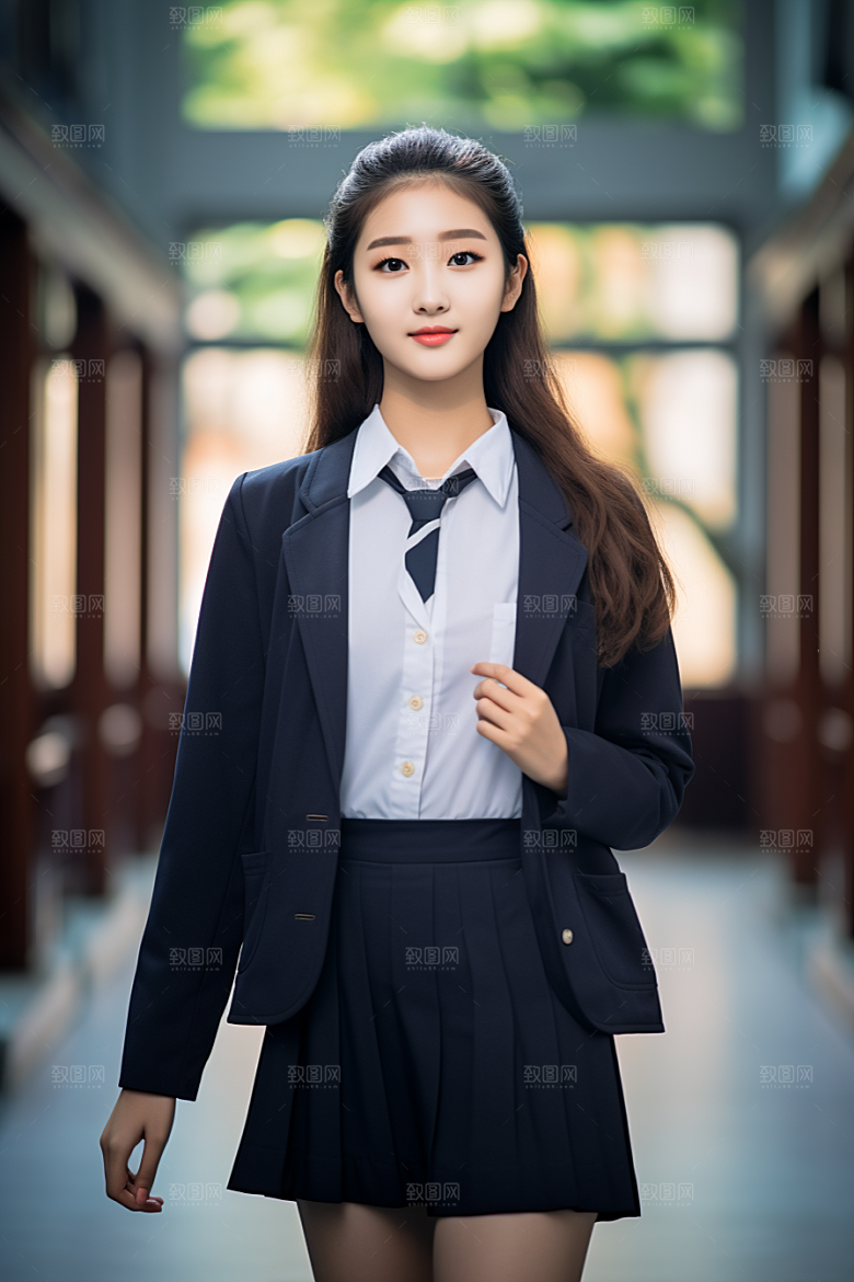 校服人物校园青春摄影图