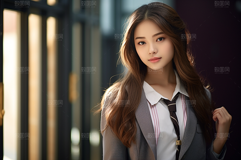 校服人物学生高清摄影图