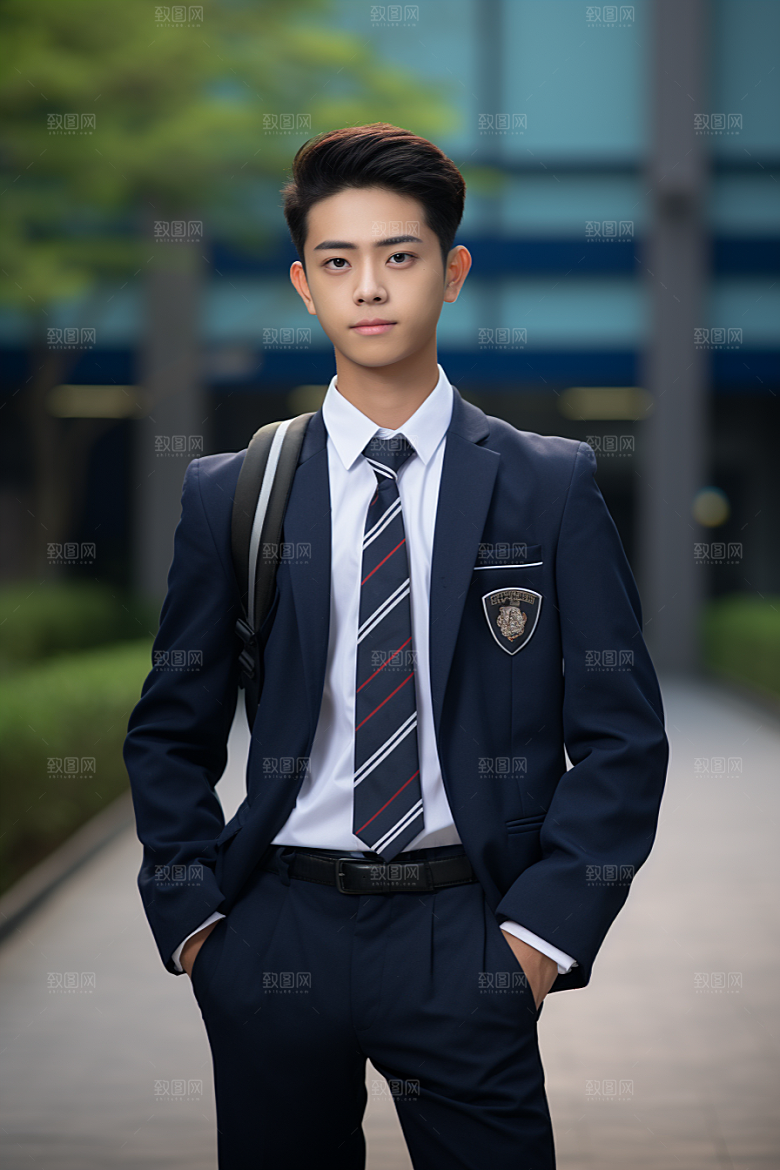 校服人物自然高中摄影图
