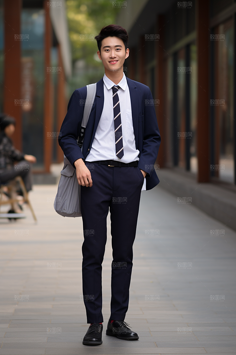 校服人物人像清新摄影图