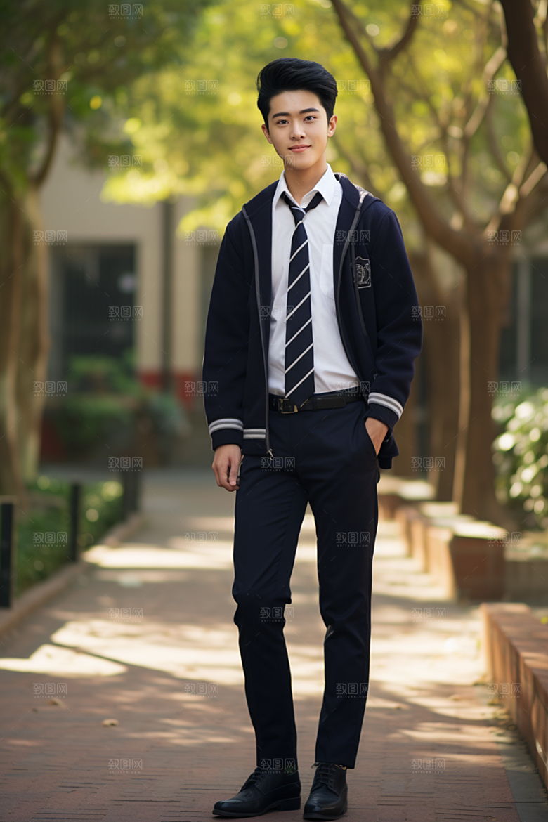 校服人物肖像青春摄影图