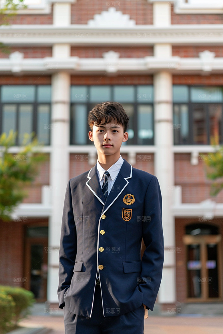 校服人物校园学生摄影图