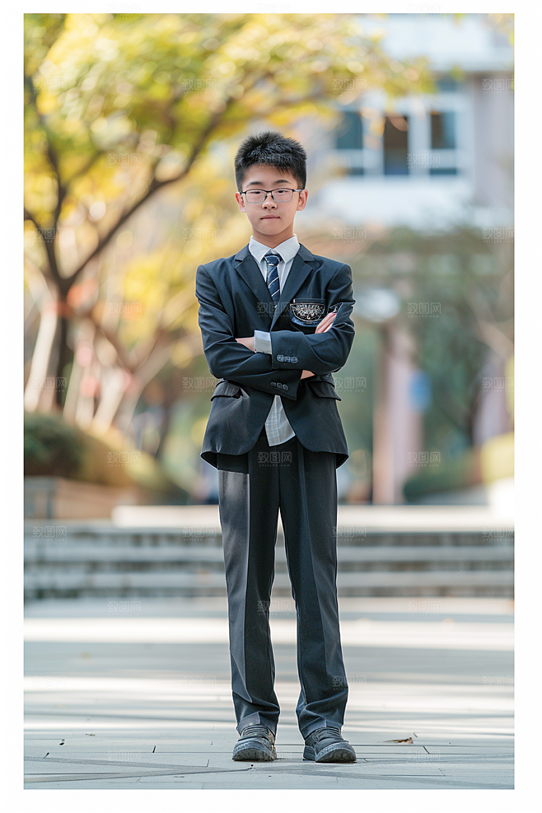 校服人物制服青少年摄影图