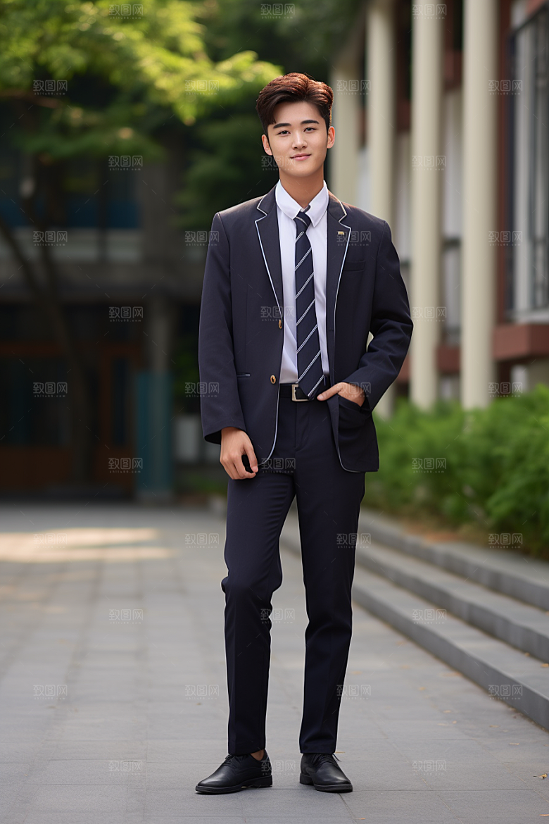 校服人物人像青少年摄影图