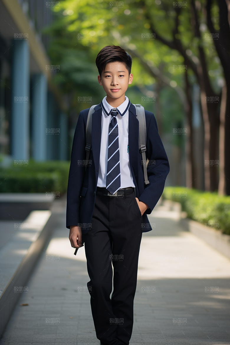 校服人物校园学生摄影图