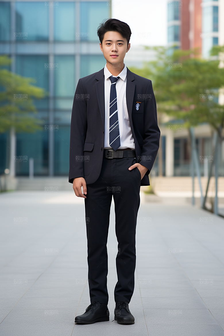 校服人物靓丽高清摄影图
