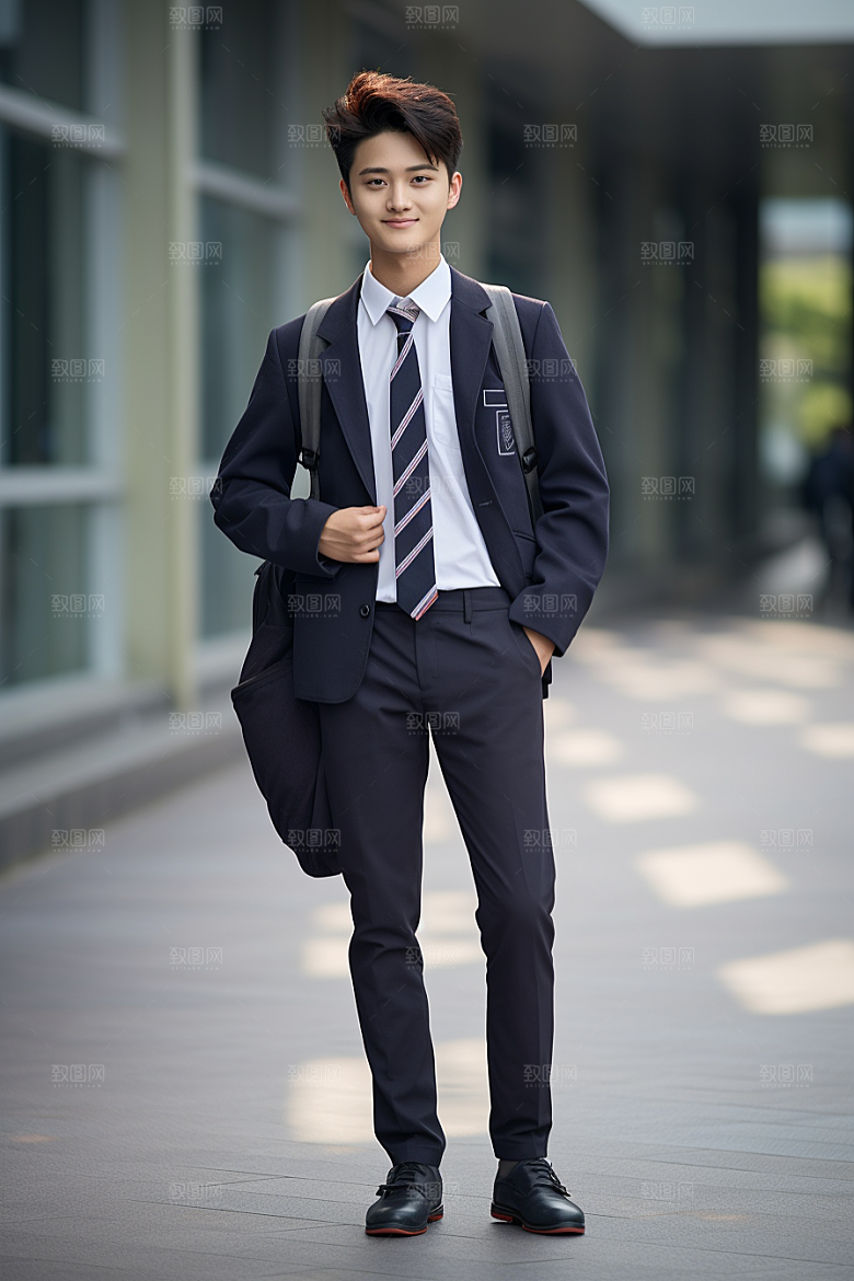 校服人物高清学校摄影图