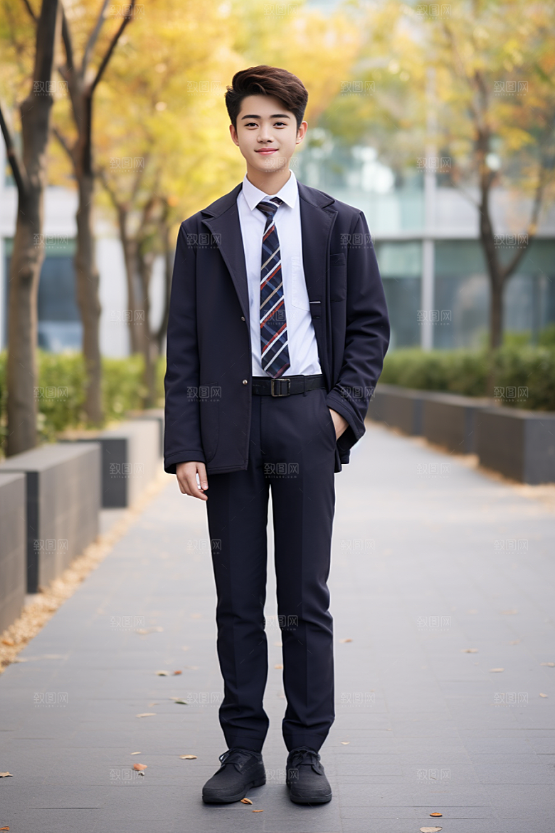 校服人物高清学生摄影图