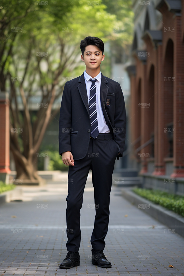 校服人物青春肖像摄影图