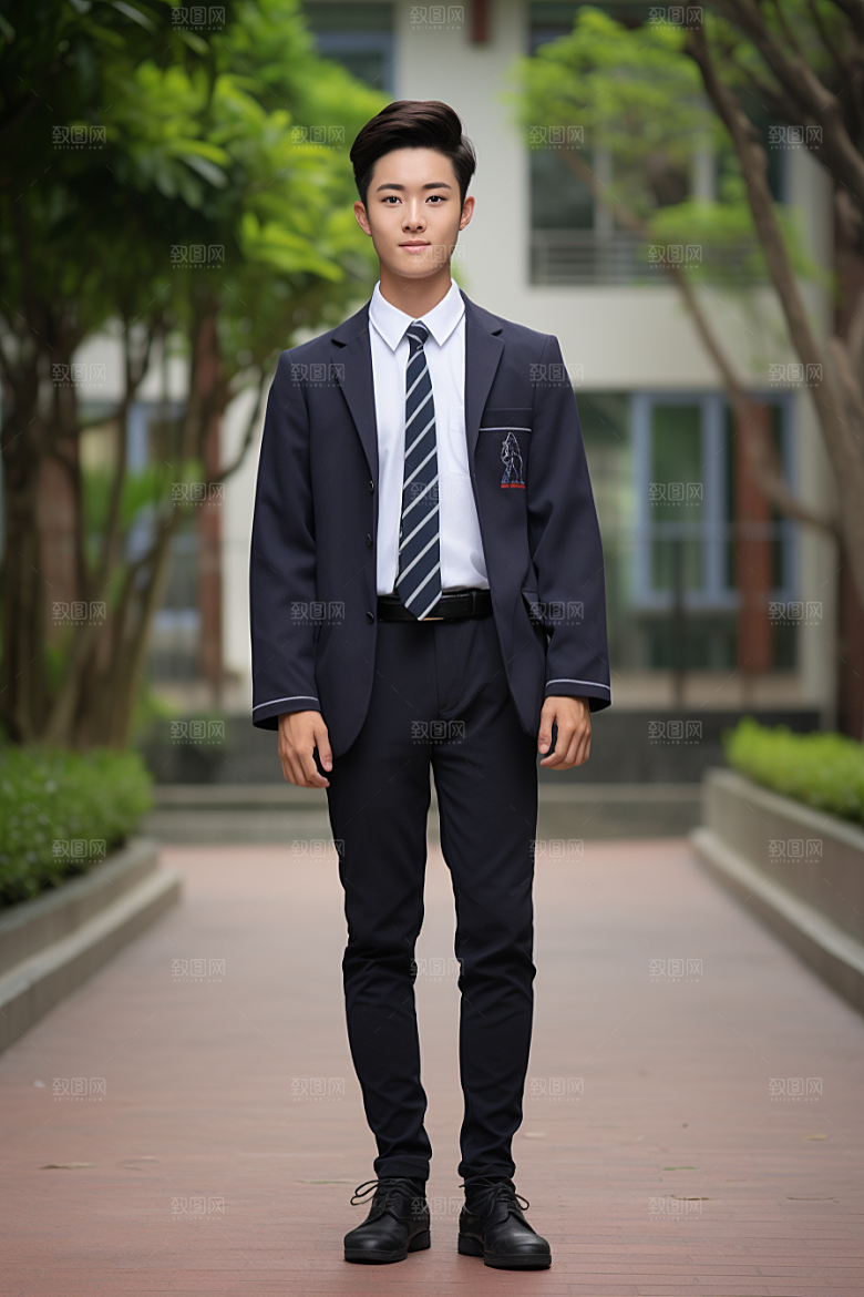 校服人物学生自然摄影图