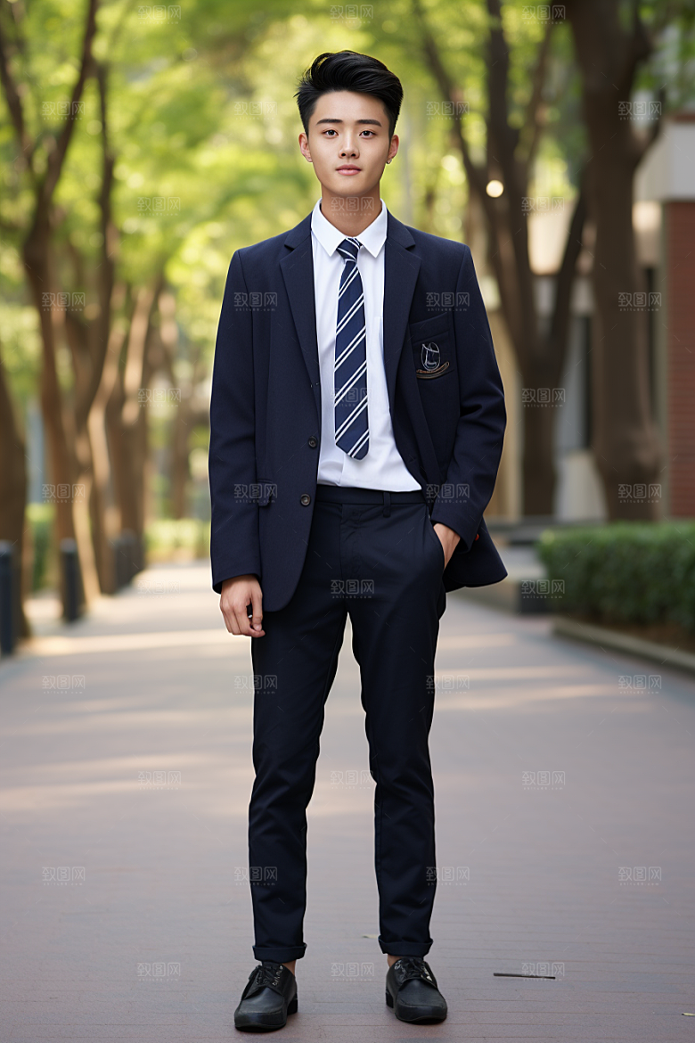 校服人物学生人像摄影图