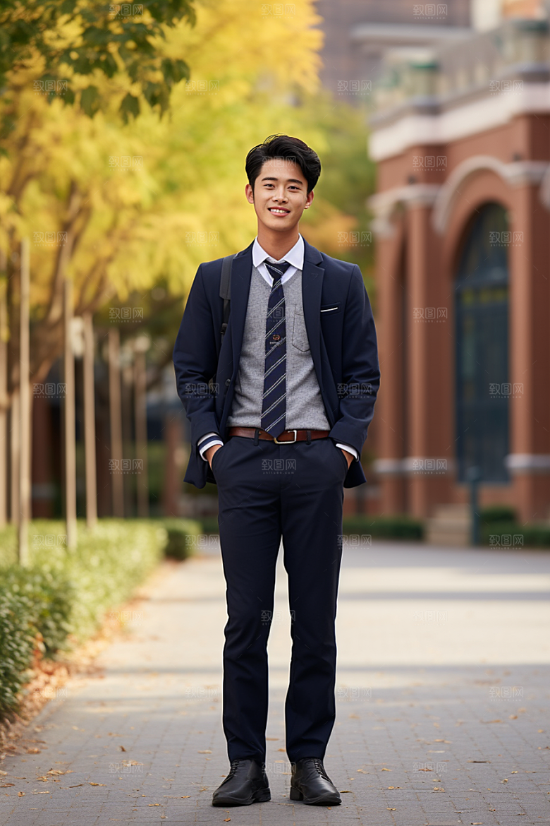 校服人物制服人像摄影图
