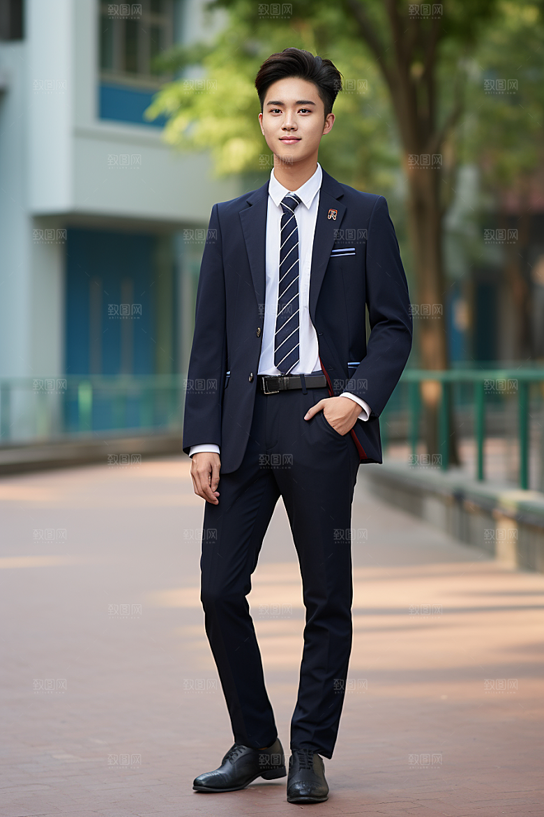 校服人物制服青少年摄影图