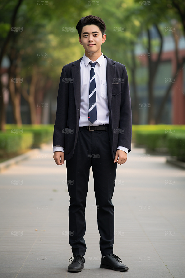 校服人物高清制服摄影图