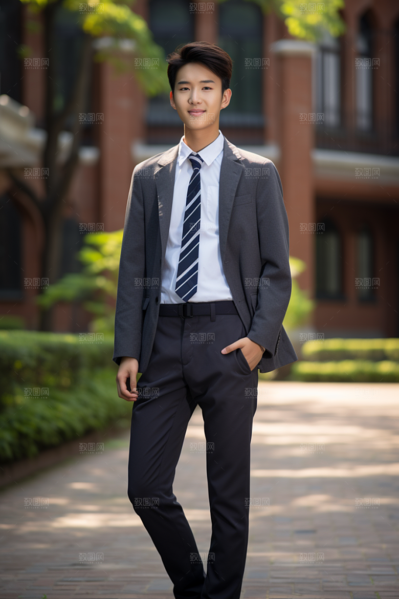 校服人物青春肖像摄影图