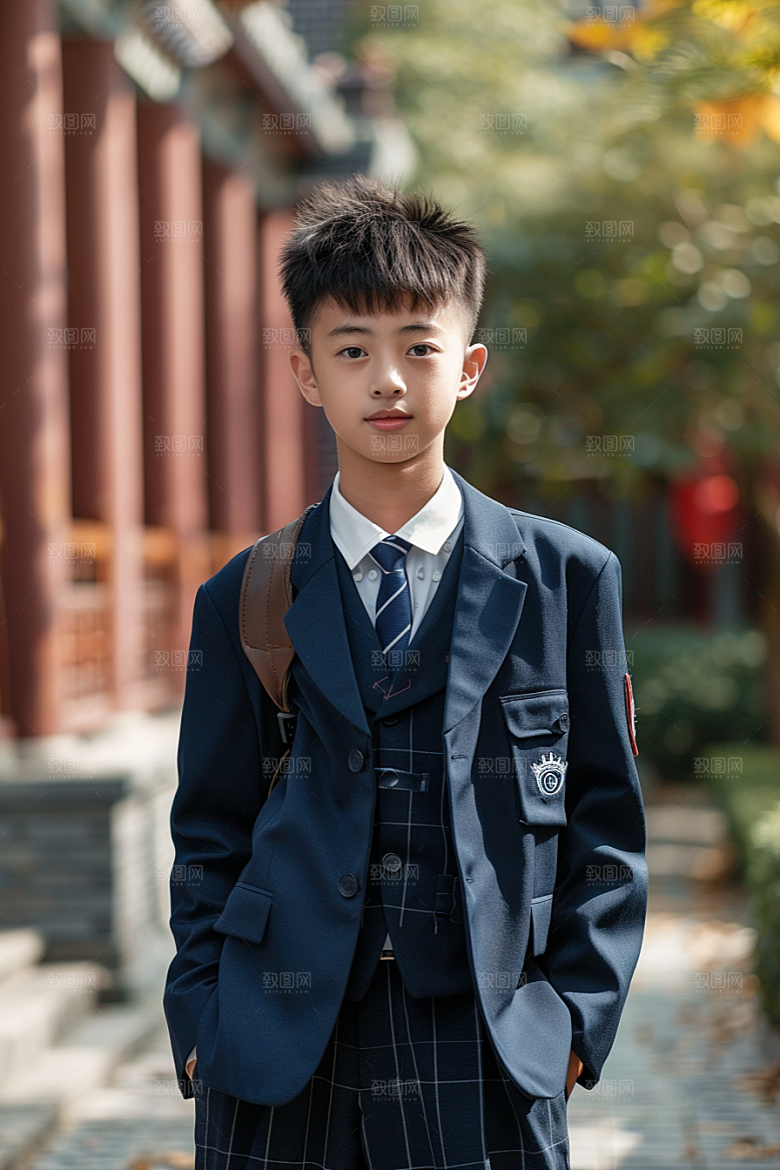 校服人物人像靓丽摄影图