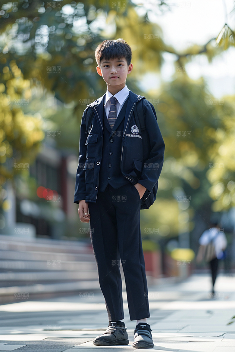 校服人物青春靓丽摄影图