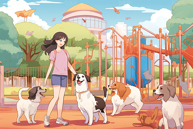 养狗生活自然萌宠素材