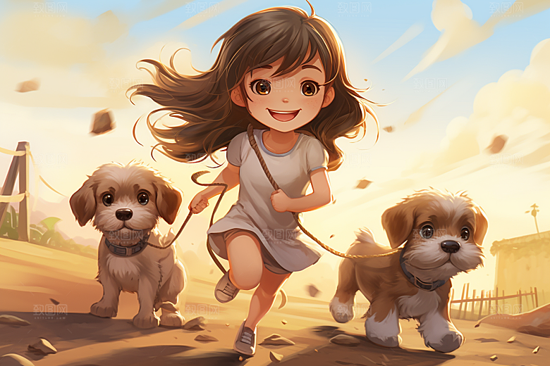 养狗生活生活可爱素材