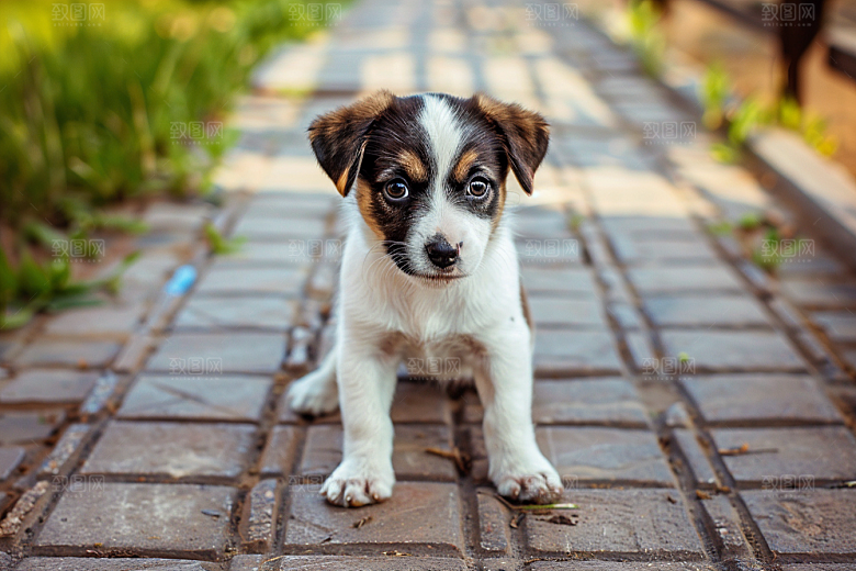 可爱小狗犬类自然摄影图