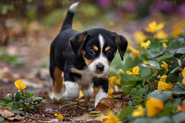 可爱小狗犬类聪明摄影图