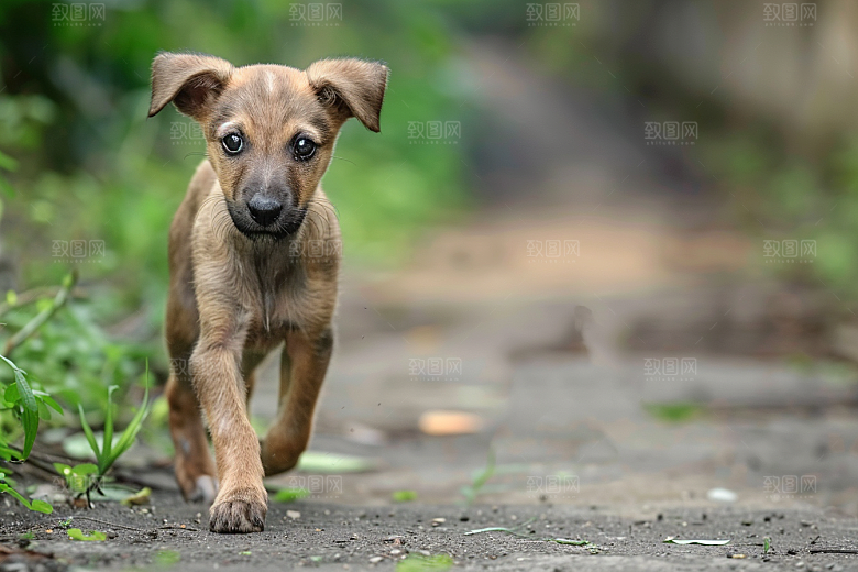 可爱小狗犬类动物摄影图