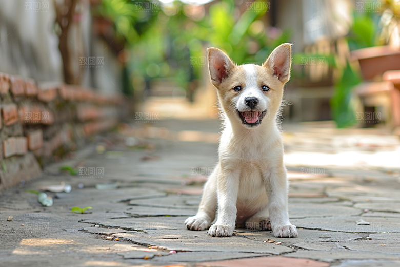 可爱小狗犬类自然摄影图