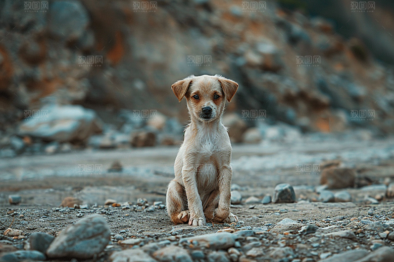 可爱小狗聪明养宠摄影图