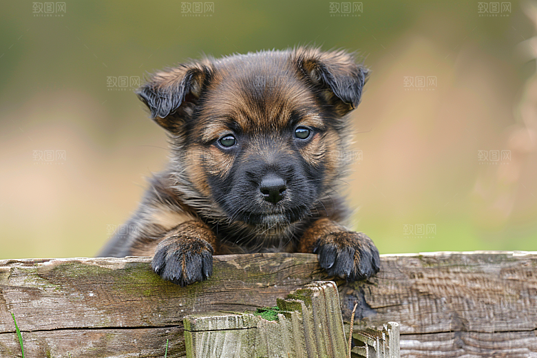 可爱小狗清新犬类摄影图
