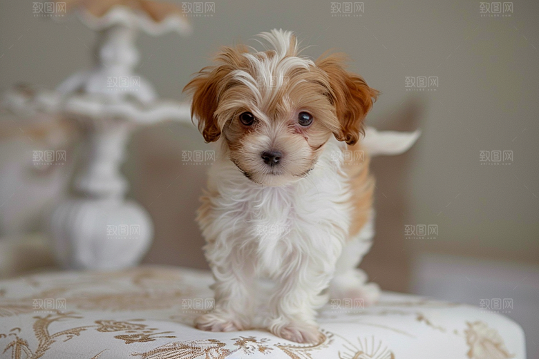可爱小狗清新犬类摄影图