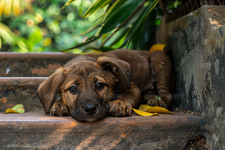 可爱小狗犬类天真摄影图