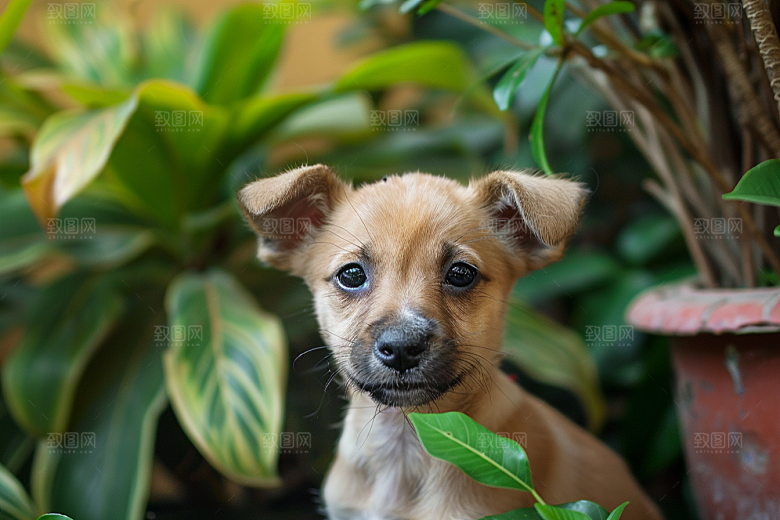 可爱小狗养宠犬类摄影图