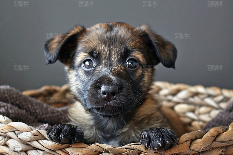 可爱小狗犬类活泼摄影图