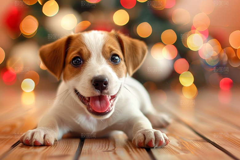 可爱小狗清新犬类摄影图