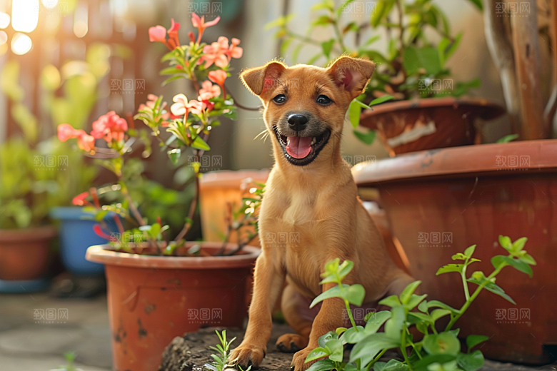 可爱小狗伴侣宠物犬类摄影图
