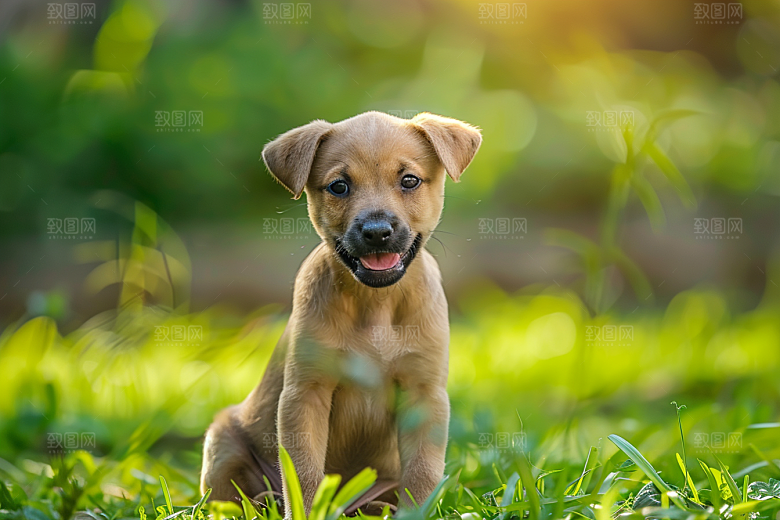 可爱小狗犬类养宠摄影图