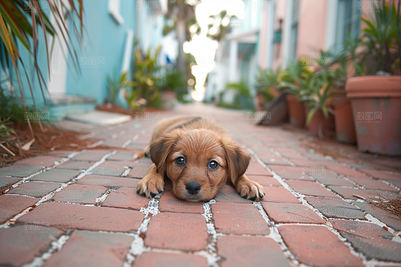 可爱小狗犬类清新摄影图