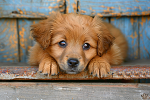 可爱小狗清新生活摄影图