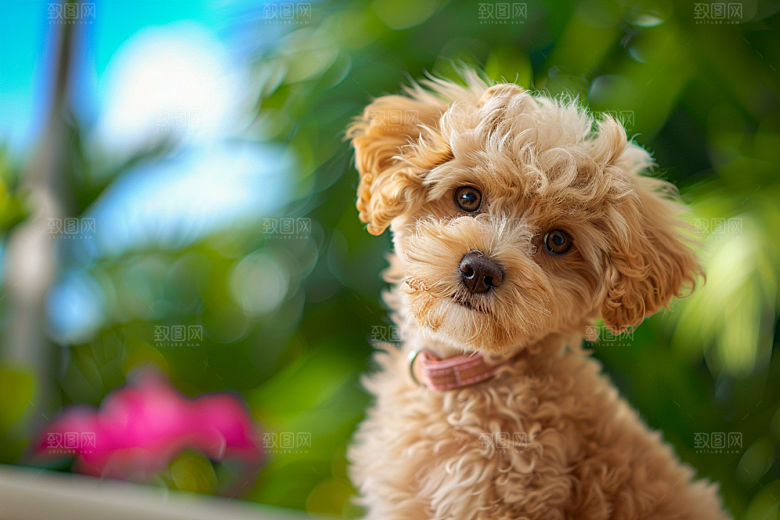 可爱小狗动物犬类摄影图