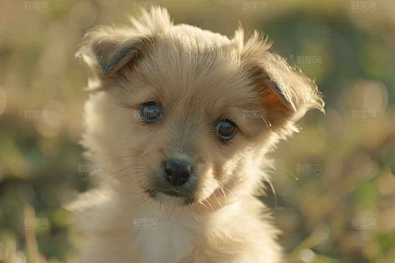可爱小狗犬类自然摄影图