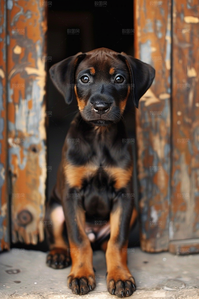 可爱小狗清新犬类摄影图