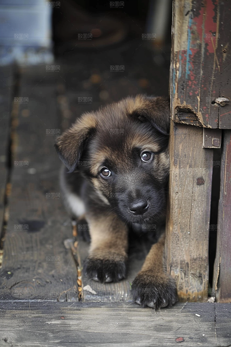 可爱小狗犬类自然摄影图
