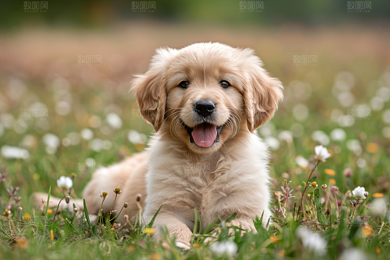 可爱小狗动物犬类摄影图