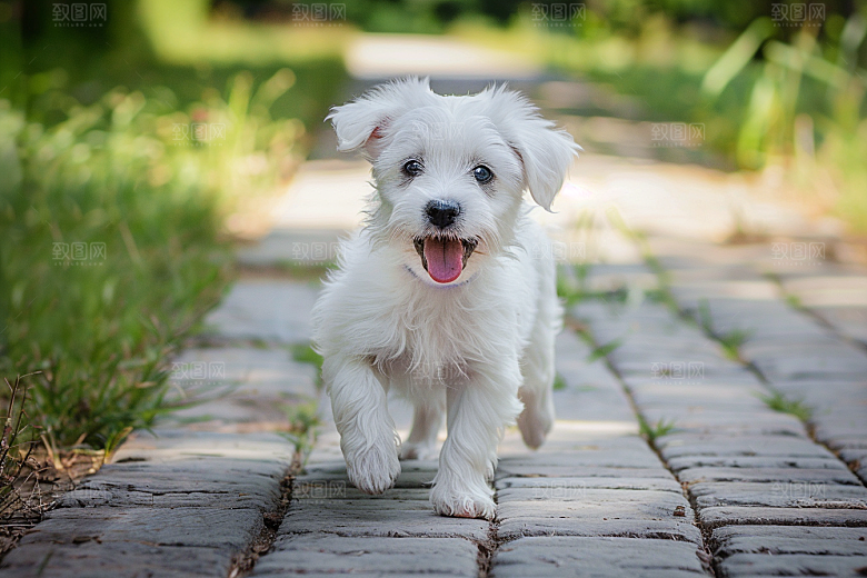 可爱小狗活泼犬类摄影图