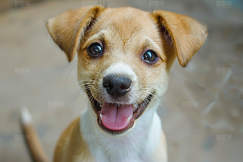 可爱小狗聪明犬类摄影图