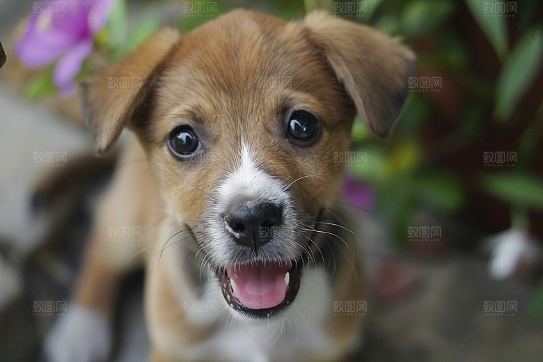 可爱小狗动物养宠摄影图