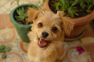 可爱小狗生活高清摄影图