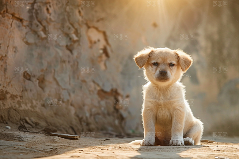 可爱小狗活泼聪明摄影图