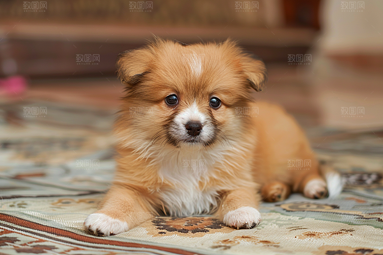 可爱小狗清新犬类摄影图